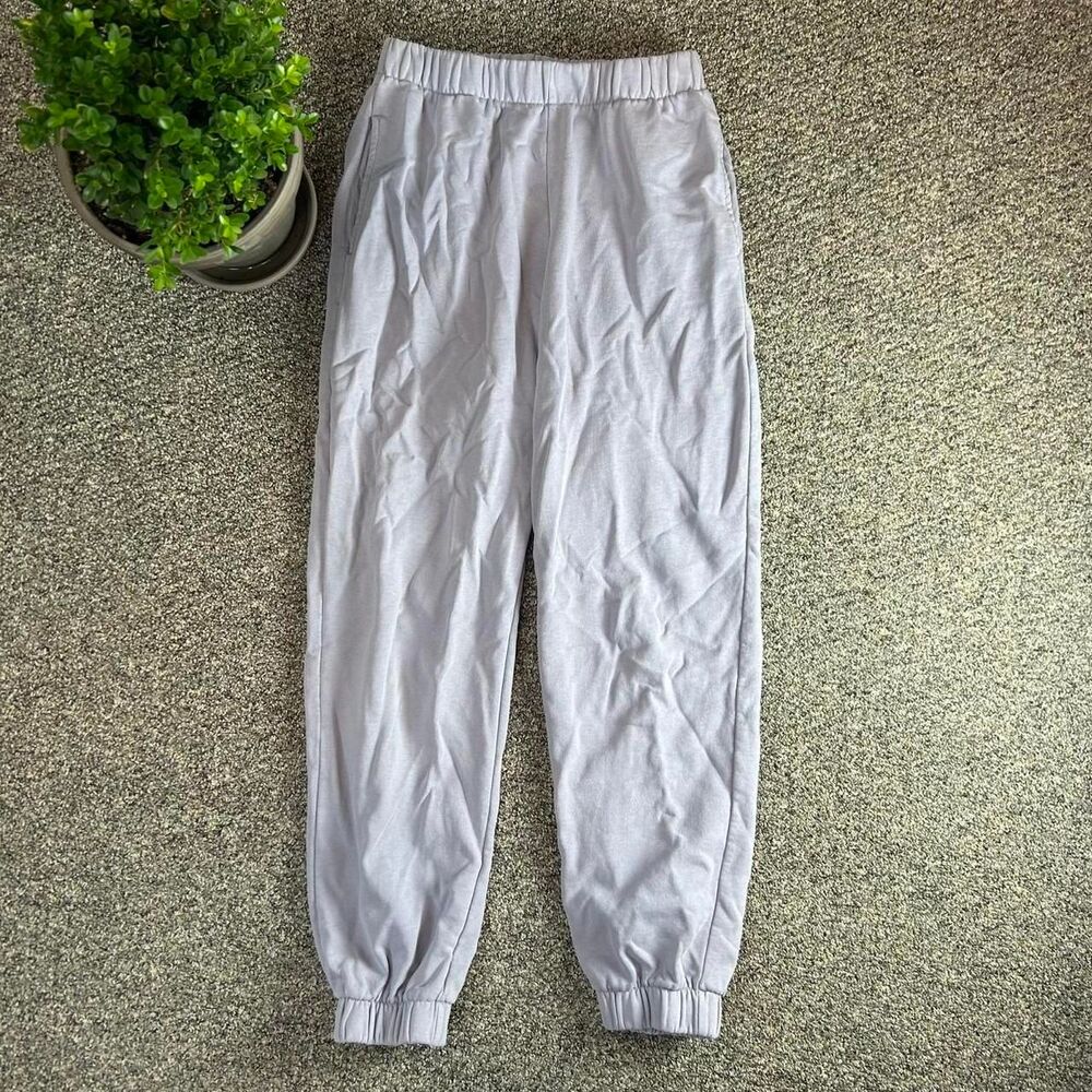 Brandy-melville Women's Purple and White Joggers-tracksuits